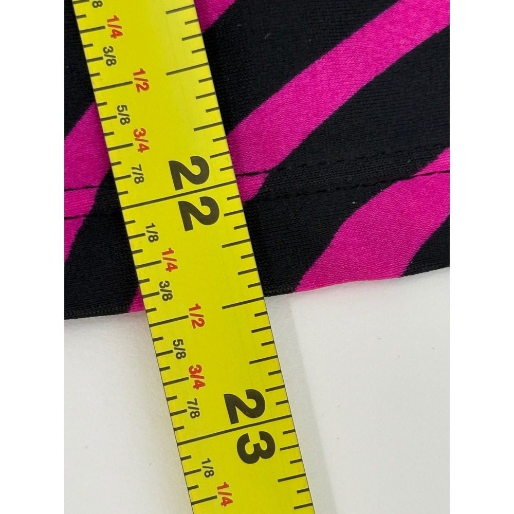 Sun Casuals Womens Pink Black Palm Leaf Halter Tankini Swim Top Sz 14 - Picture 3 of 8